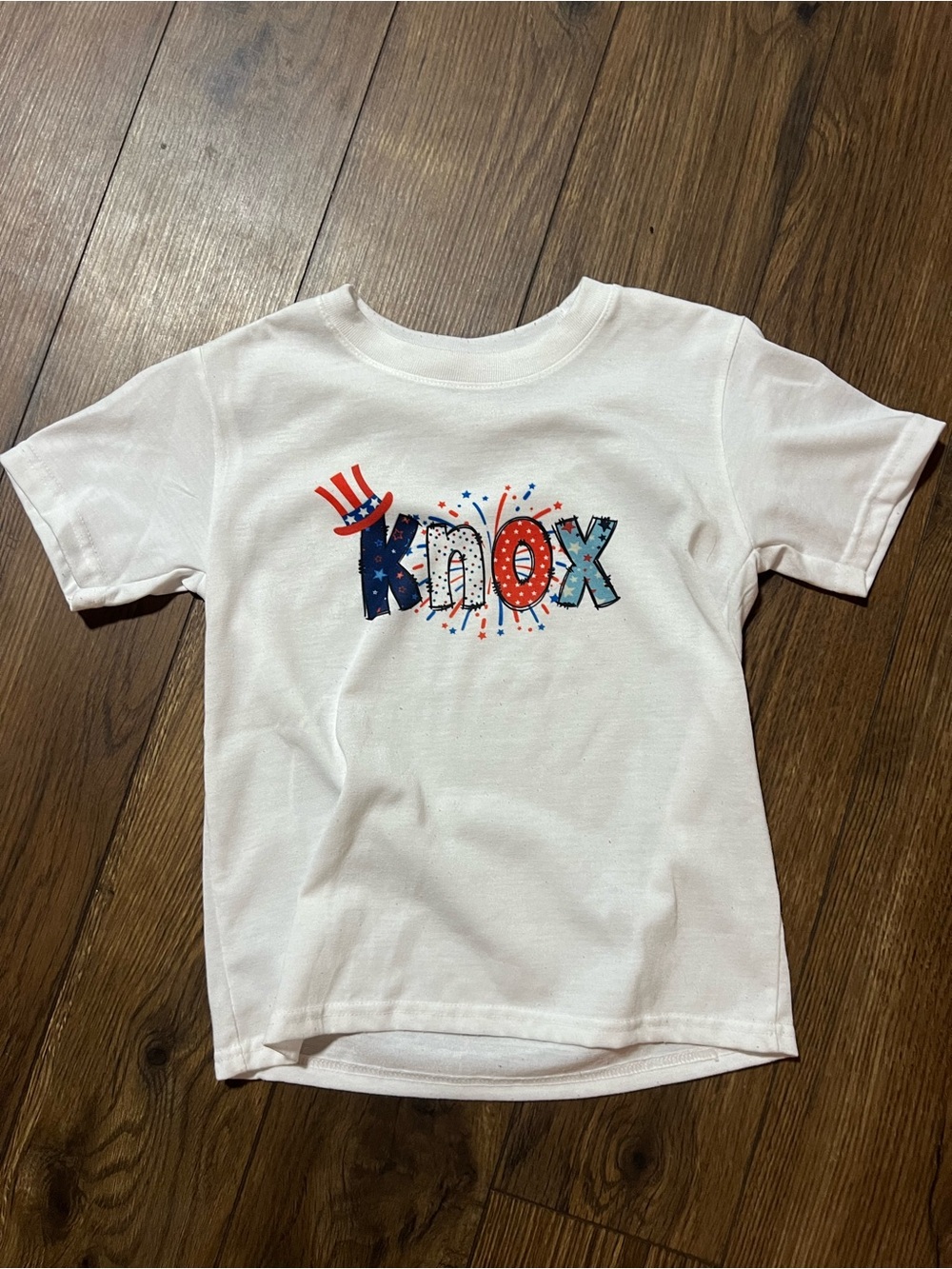 Kids White Patriotic 'Knox' Graphic Tee